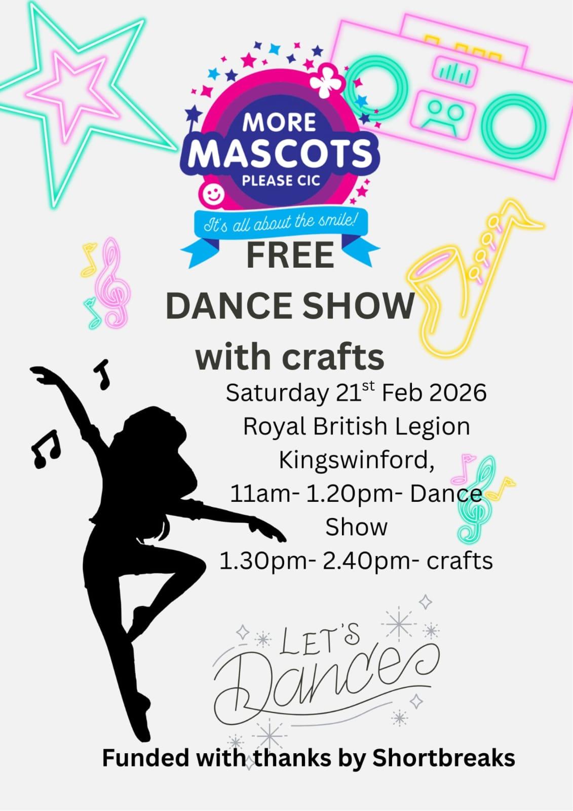 Featured image for “Free dance show and crafts”