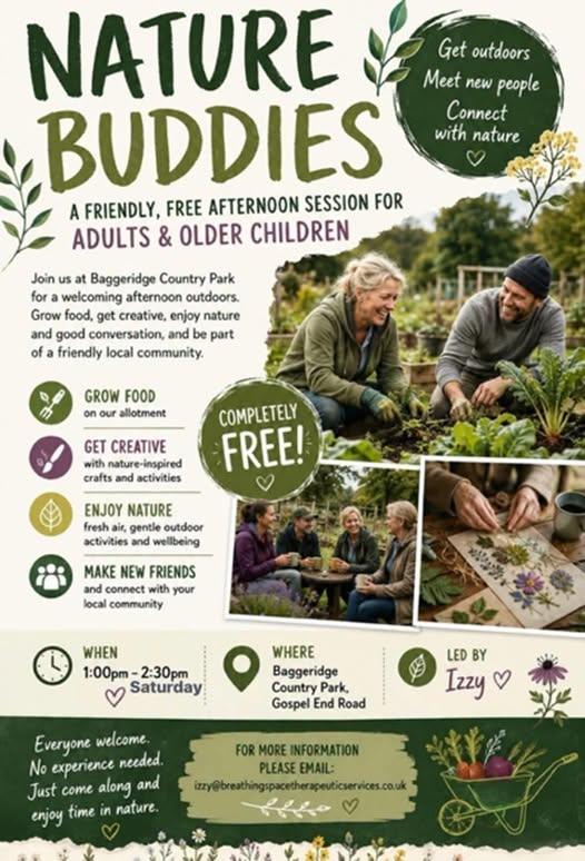 Featured image for “Baggeridge Country Park are holding afternoon outdoor sessions to grow food, get creative, enjoy nature and good conversation, and be part of a friendly local community.”